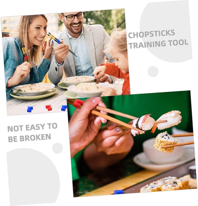 Reusable Chopstick Training Clips 12PCS Adjustable Sleeves Portable Learning Tools for Beginners - Image 3